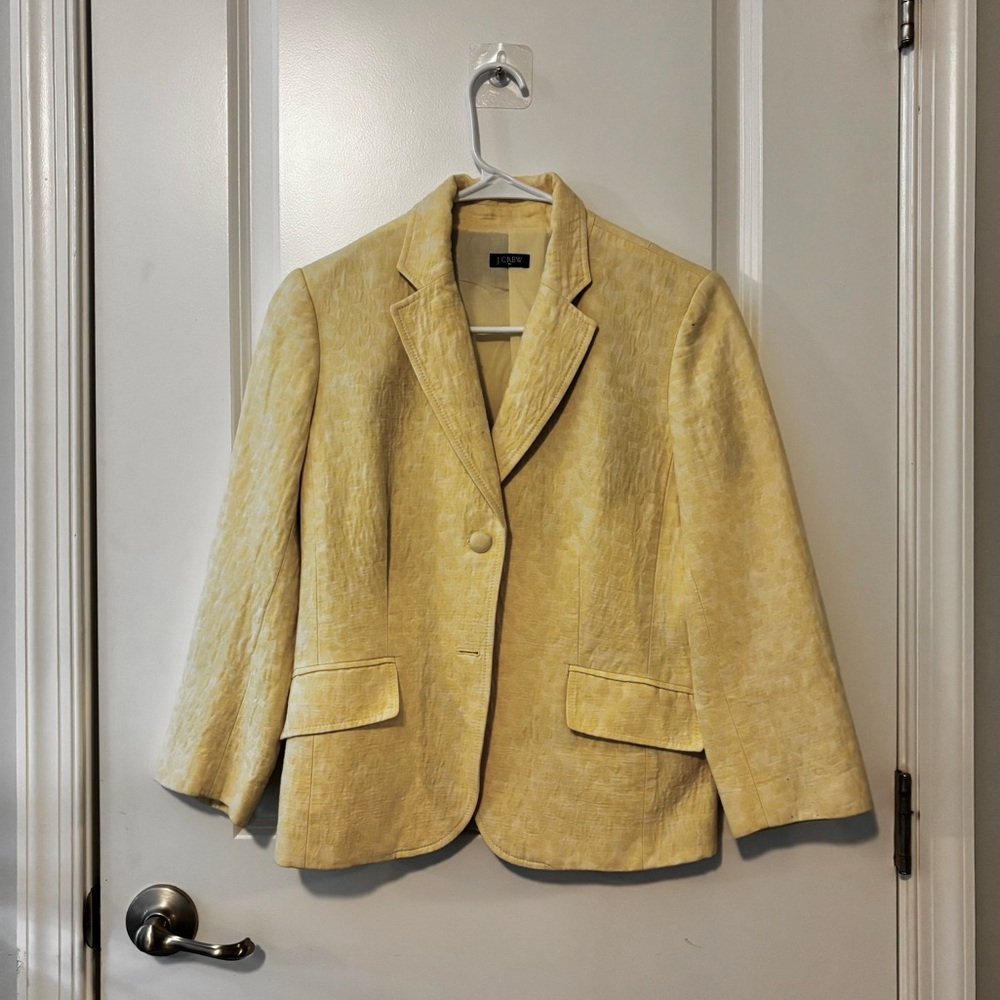 J Crew Pale Yellow Women's Blazer